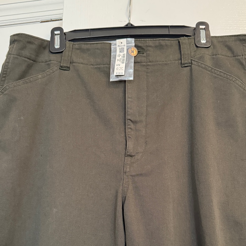 Madewell Women’s Dark Green Chinos Size 32 NWT - Picture 2 of 7
